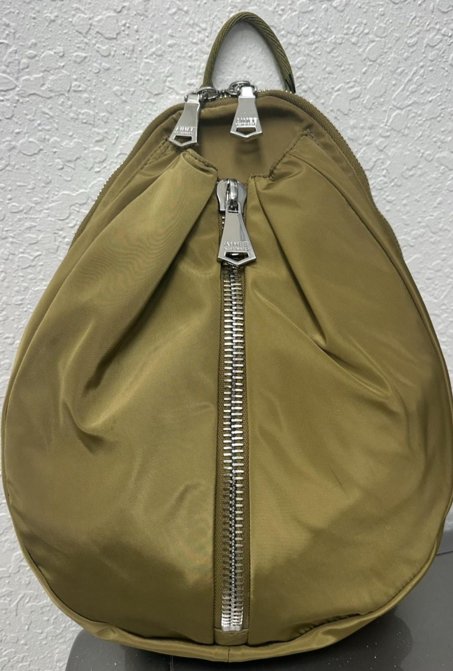 Aimee Kestenberg Sport & Spice Backpack Womens Medium Olive Recycled Nylon Zip